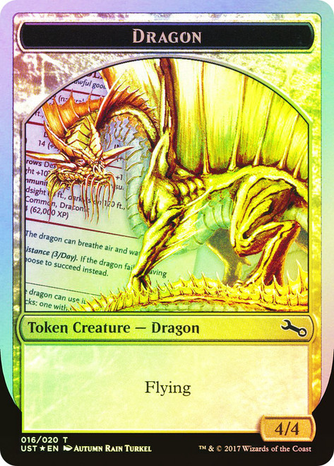 {Dragon Token}\nUnstable\nSingle\nMagic The Gathering