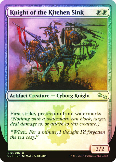 Knight of the Kitchen Sink (Watermarks)\nUnstable\nSingle\nMagic The Gathering