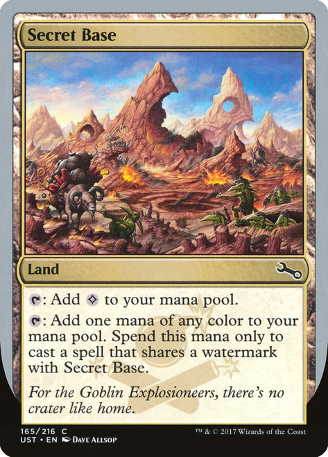 Secret Base (Goblin Explosioneers)\nUnstable\nSingle\nMagic The Gathering