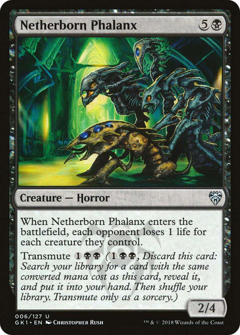 Netherborn Phalanx
Guild Kit - Guilds of Ravnica
Single
Magic: The Gathering