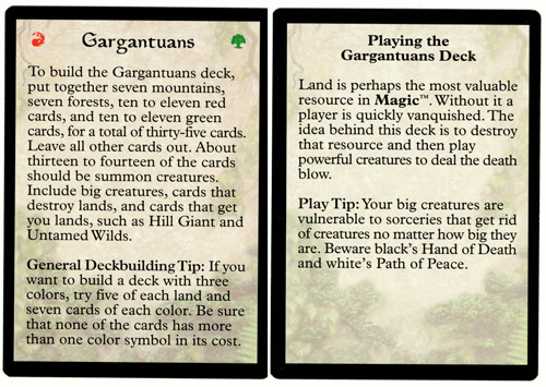 {Gargantuans Strategy Card Version 1}\nPortal\nSingle\nMagic The Gathering