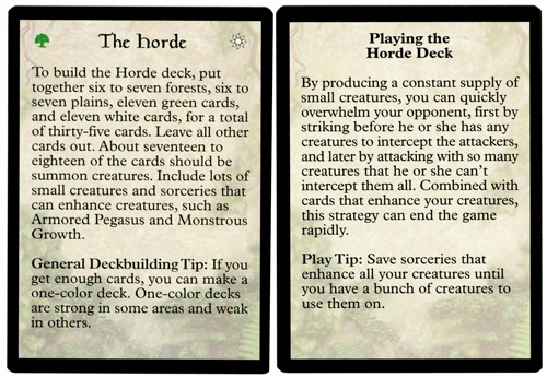 {The Horde Strategy Card Version 1}\nPortal\nSingle\nMagic The Gathering