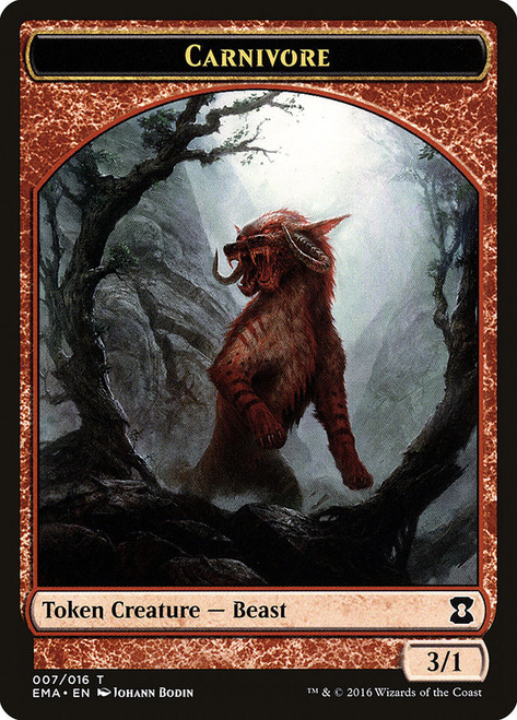{Carnivore Token}\nEternal Masters\nSingle\nMagic The Gathering