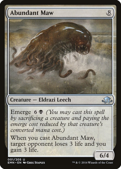 Abundant Maw\nEldritch Moon\nSingle\nMagic The Gathering
