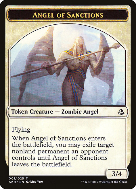 {Angel of Sanctions Token}\nAmonkhet\nSingle\nMagic The Gathering