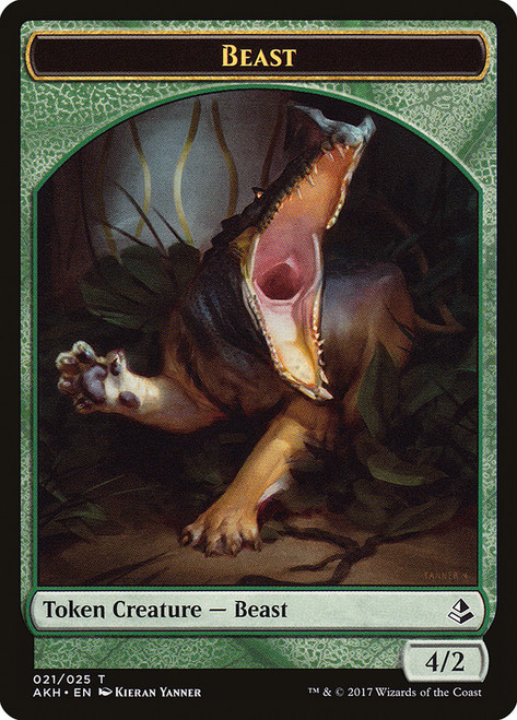 {Beast Token}\nAmonkhet\nSingle\nMagic The Gathering