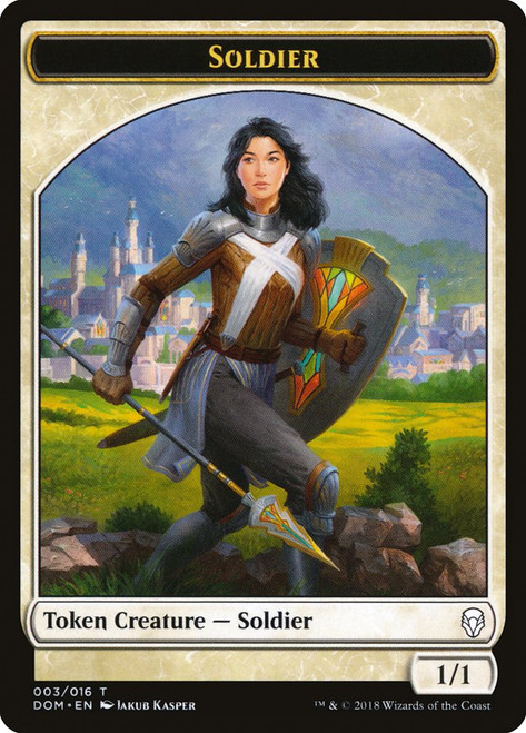 {Soldier Token}\nDominaria\nSingle\nMagic The Gathering