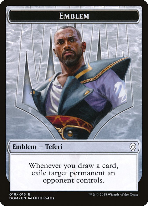 {Teferi Emblem}\nDominaria\nSingle\nMagic The Gathering