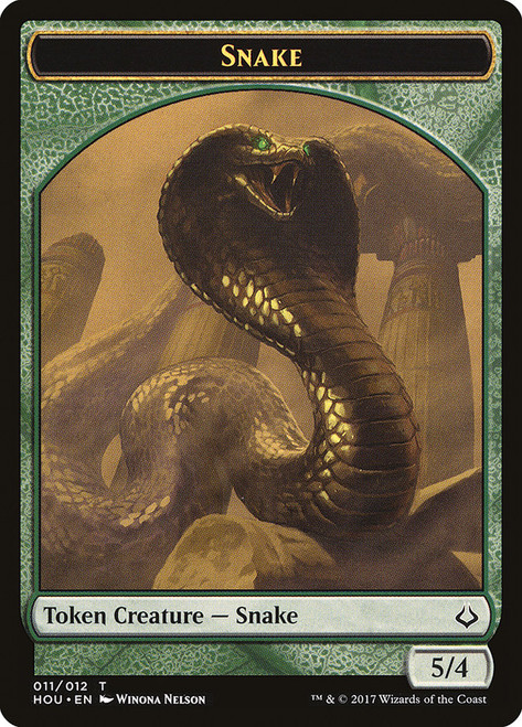 {Snake Token} // {Warrior Token}\nHour of Devastation\nSingle\nMagic The Gathering
