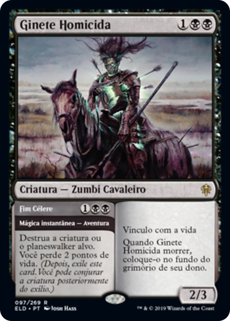 Murderous Rider // Swift End
Throne of Eldraine - Portuguese
Single
Magic The Gathering