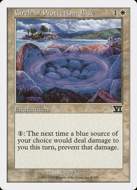 Circle of Protection: Blue\n6th Edition\nSingle\nMagic The Gathering