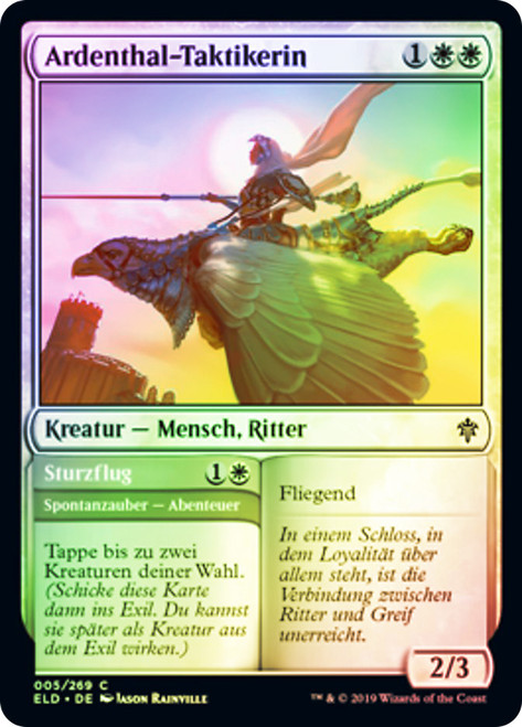 Ardenvale Tactician // Dizzying Swoop
Throne of Eldraine - German
Single
Magic The Gathering