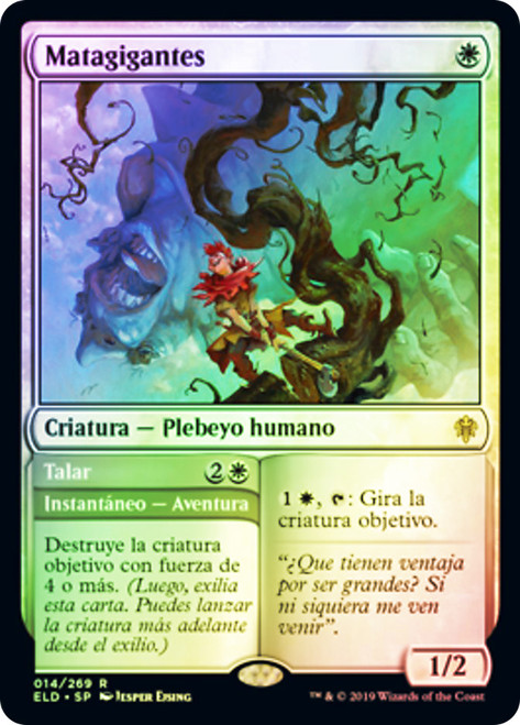 Giant Killer // Chop Down
Throne of Eldraine - Spanish
Single
Magic The Gathering