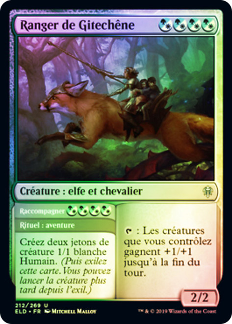 Oakhame Ranger // Bring Back
Throne of Eldraine - French
Single
Magic The Gathering