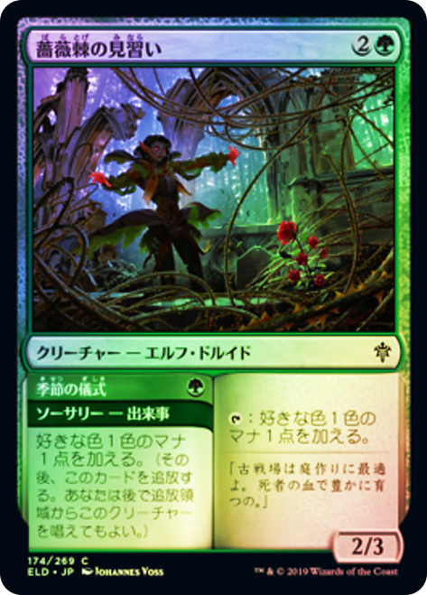 Rosethorn Acolyte // Seasonal Ritual
Throne of Eldraine - Japanese
Single
Magic The Gathering