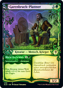 Garenbrig Carver // Shield's Might (Showcase)
Throne of Eldraine - Variants - German
Single
Magic The Gathering