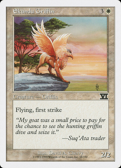 Ekundu Griffin\n6th Edition\nSingle\nMagic The Gathering