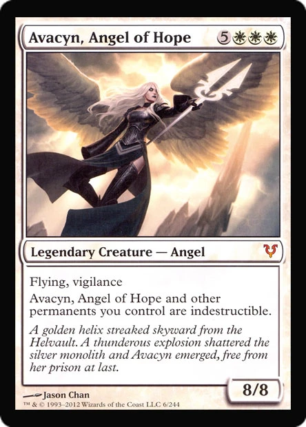 Avacyn, Angel of Hope (Prerelease) (Avacyn Restored) (Oversized)\nPromo: Oversized\nSingle\nMagic The Gathering