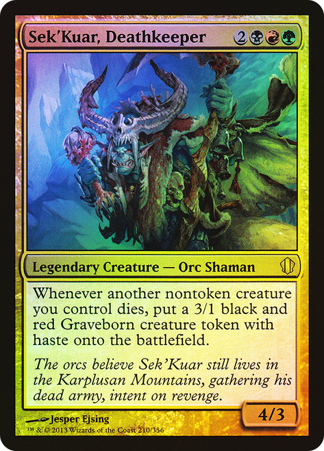 Sek'Kuar, Deathkeeper (Oversized)\nCommander - Oversized\nSingle\nMagic The Gathering