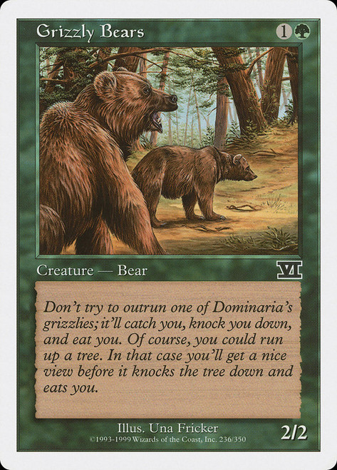 Grizzly Bears\n6th Edition\nSingle\nMagic The Gathering