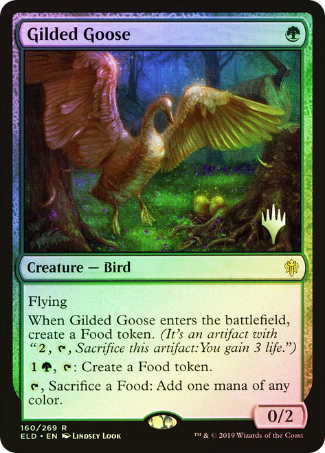 Gilded Goose (Promo Pack) (Throne of Eldraine)\nPromo: Planeswalker Stamped\nSingle\nMagic The Gathering
