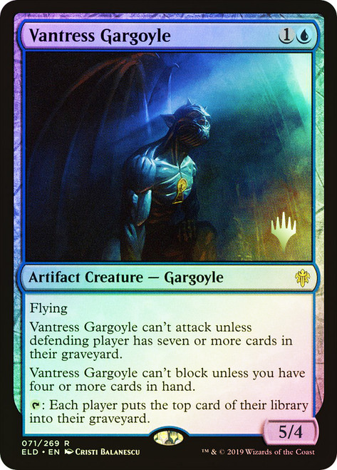 Vantress Gargoyle (Promo Pack) (Throne of Eldraine)\nPromo: Planeswalker Stamped\nSingle\nMagic The Gathering