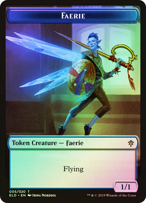 {Faerie Token} // {Food Token} (#18)\nThrone of Eldraine\nSingle\nMagic The Gathering