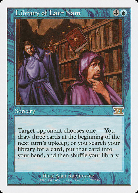 Library of Lat-Nam\n6th Edition\nSingle\nMagic The Gathering