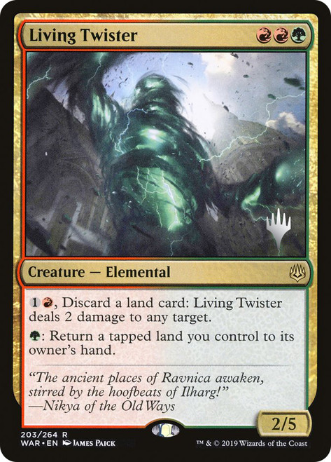 Living Twister (Promo Pack) (War of the Spark)\nPromo: Planeswalker Stamped\nSingle\nMagic The Gathering