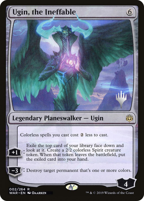 Ugin, the Ineffable (Promo Pack) (War of the Spark)\nPromo: Planeswalker Stamped\nSingle\nMagic The Gathering