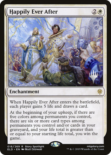 Happily Ever After (Promo Pack) (Throne of Eldraine)\nPromo: Planeswalker Stamped\nSingle\nMagic The Gathering