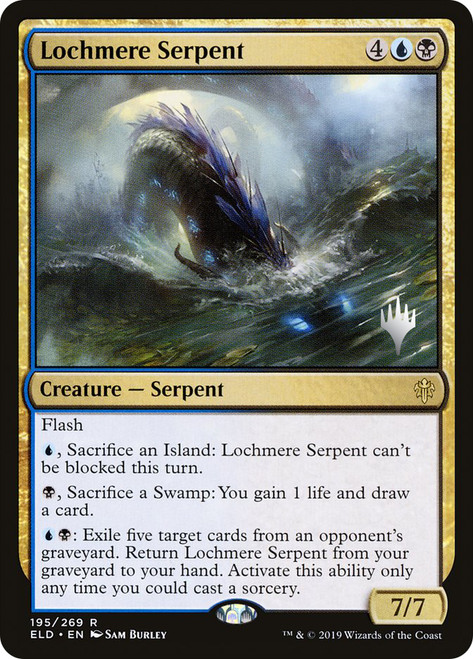 Lochmere Serpent (Promo Pack) (Throne of Eldraine)\nPromo: Planeswalker Stamped\nSingle\nMagic The Gathering