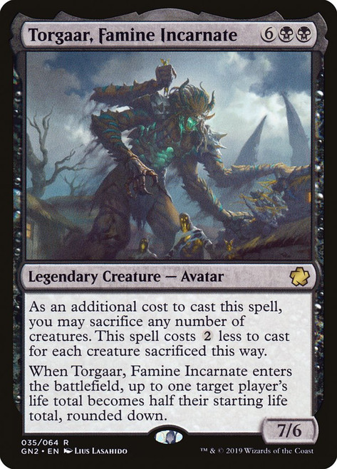 Torgaar, Famine Incarnate\nGame Night: 2019\nSingle\nMagic The Gathering