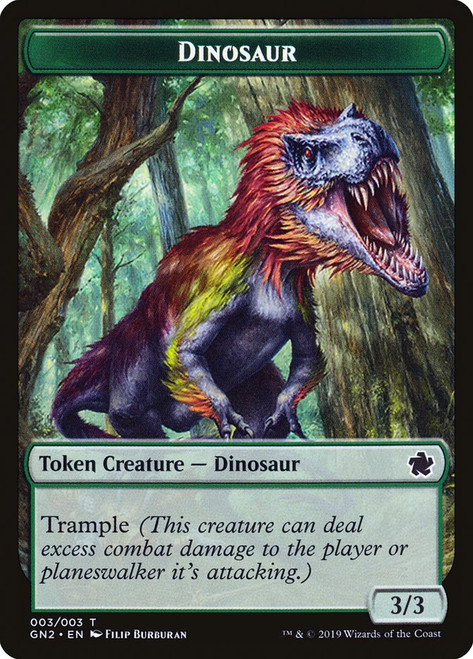 {Dinosaur Token} // {Dragon Token} (5/5)\nGame Night: 2019\nSingle\nMagic The Gathering