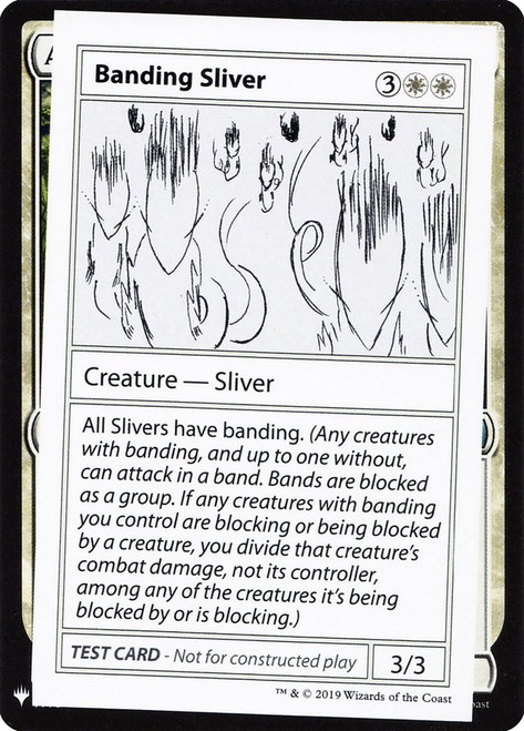 Banding Sliver\nMystery Booster - Test Cards (Symbol)\nSingle\nMagic The Gathering