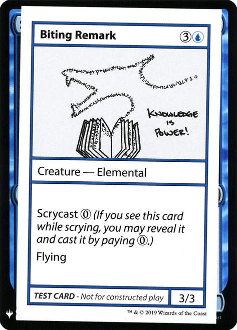 Biting Remark\nMystery Booster - Test Cards (Symbol)\nSingle\nMagic The Gathering