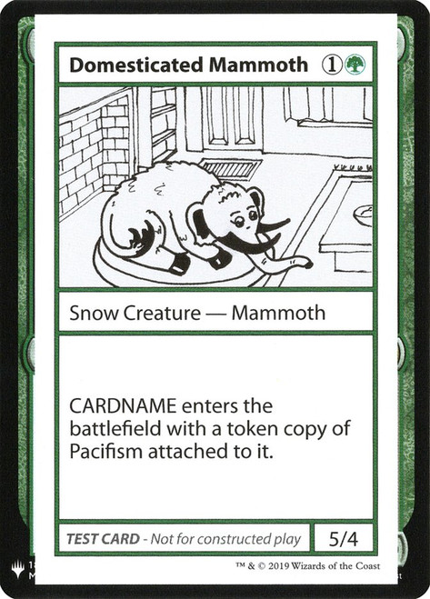 Domesticated Mammoth\nMystery Booster - Test Cards (Symbol)\nSingle\nMagic The Gathering