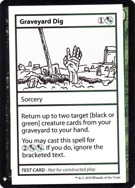 Graveyard Dig\nMystery Booster - Test Cards (Symbol)\nSingle\nMagic The Gathering