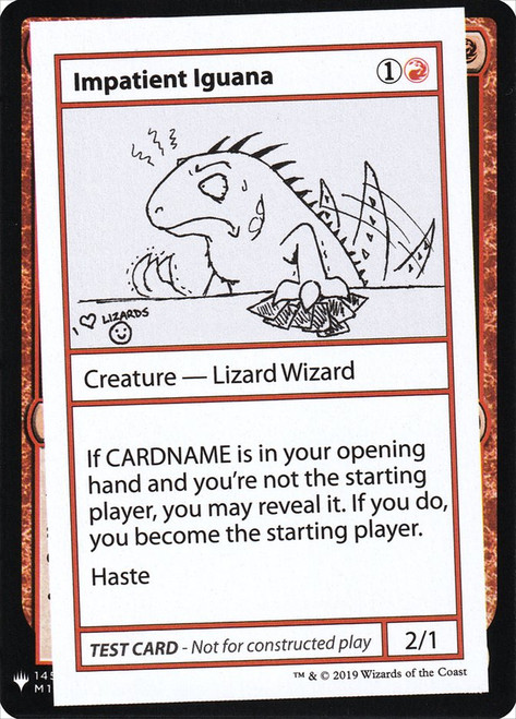 Impatient Iguana\nMystery Booster - Test Cards (Symbol)\nSingle\nMagic The Gathering