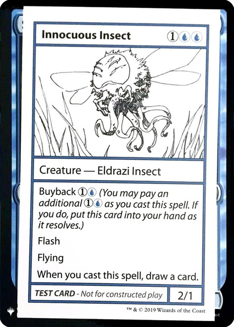 Innocuous Insect\nMystery Booster - Test Cards (Symbol)\nSingle\nMagic The Gathering