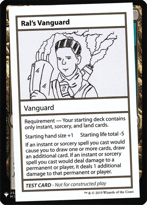 Ral's Vanguard\nMystery Booster - Test Cards (Symbol)\nSingle\nMagic The Gathering