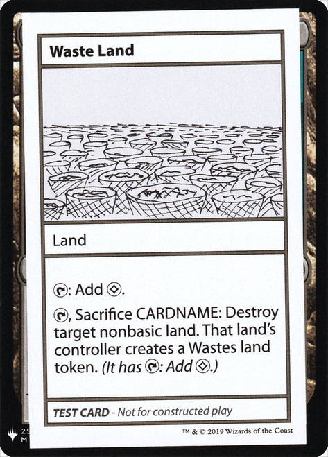 Waste Land\nMystery Booster - Test Cards (Symbol)\nSingle\nMagic The Gathering