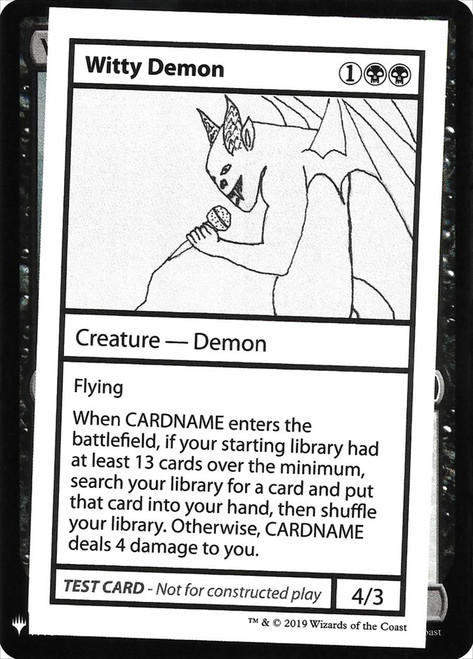 Witty Demon\nMystery Booster - Test Cards (Symbol)\nSingle\nMagic The Gathering