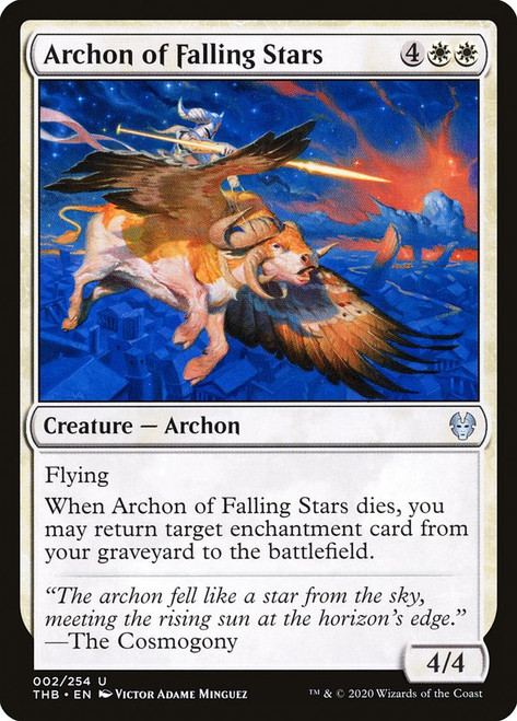 Archon of Falling Stars\nTheros Beyond Death\nSingle\nMagic The Gathering