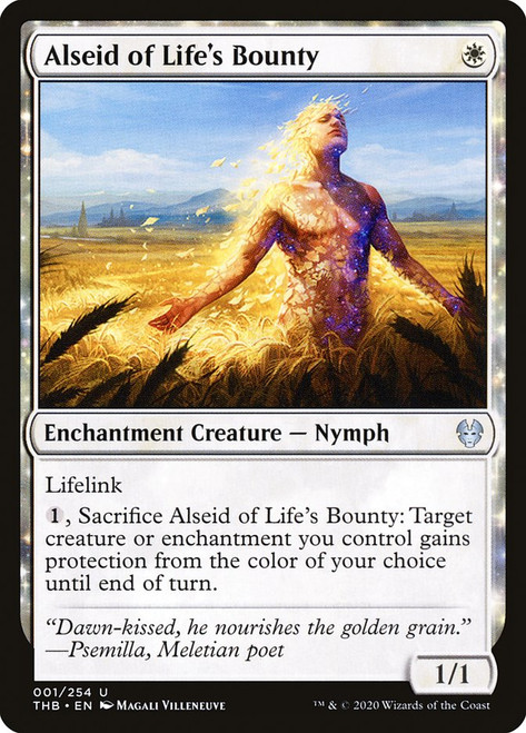 Alseid of Life's Bounty\nTheros Beyond Death\nSingle\nMagic The Gathering