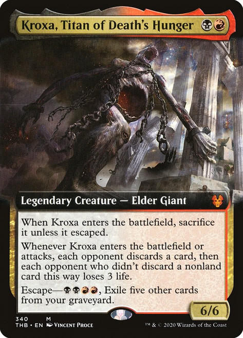 Kroxa, Titan of Death's Hunger (Extended Art)\nTheros Beyond Death - Variants\nSingle\nMagic The Gathering