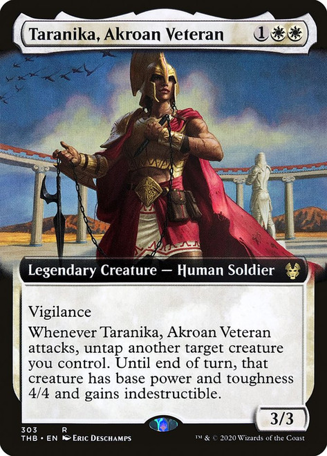 Taranika, Akroan Veteran (Extended Art)\nTheros Beyond Death - Variants\nSingle\nMagic The Gathering