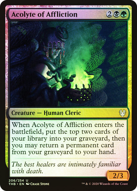 Acolyte of Affliction\nTheros Beyond Death\nSingle\nMagic The Gathering