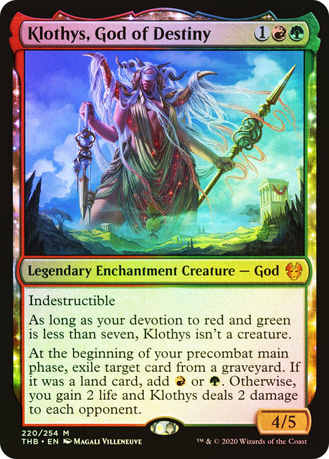 Klothys, God of Destiny\nTheros Beyond Death\nSingle\nMagic The Gathering