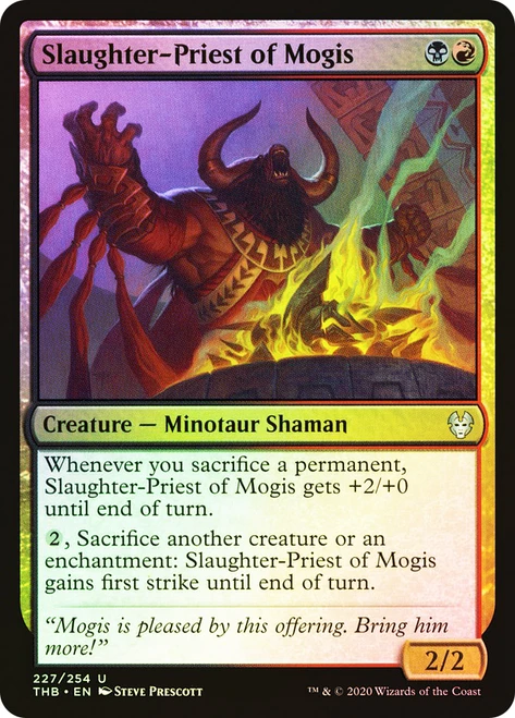 Slaughter-Priest of Mogis\nTheros Beyond Death\nSingle\nMagic The Gathering